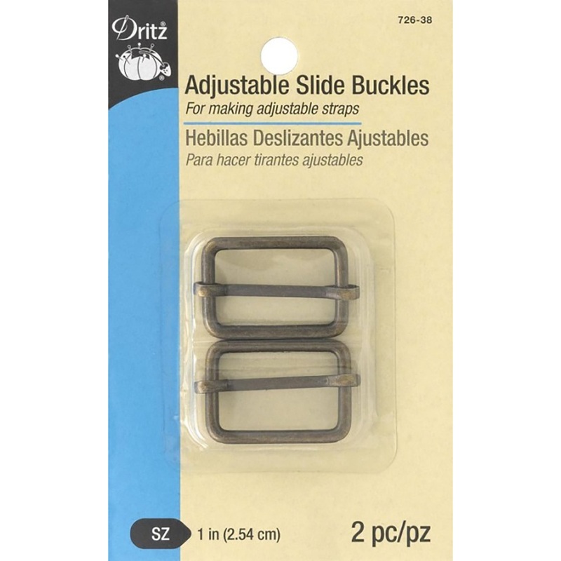 Adjustable Slide Buckle S-726 Antique Brass