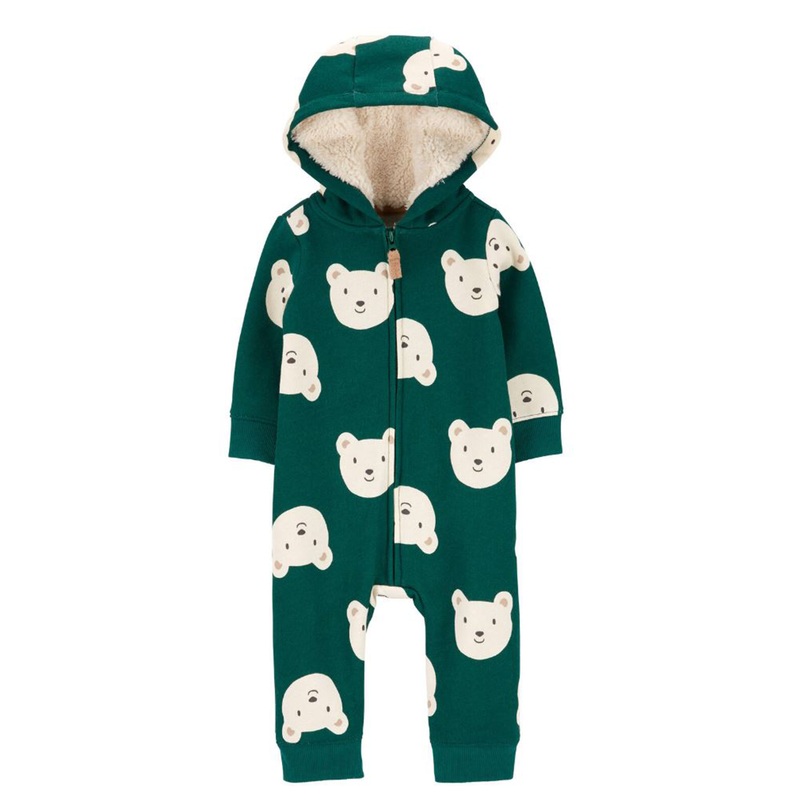 Baby Boys’ Hooded Bear Fleece Jumpsuit 1R963510 Newborn