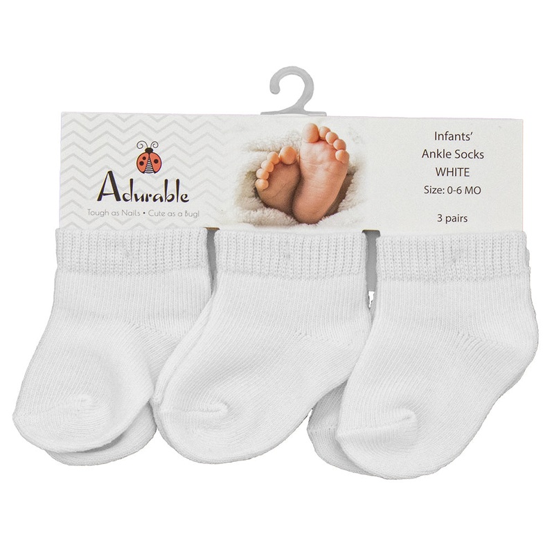 3-Pack Baby Ankle Socks A2002 0-6 Months