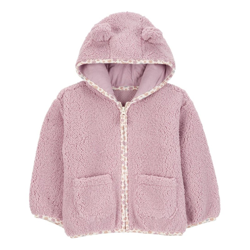 Baby Girls’ Zip-Up Sherpa Hooded Jacket 2R969410 2T