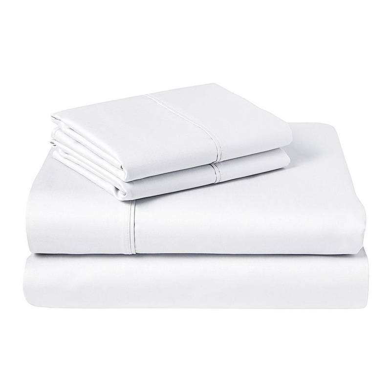 300 Thread Count 100% Cotton 4-Piece Sheet Set White FULL