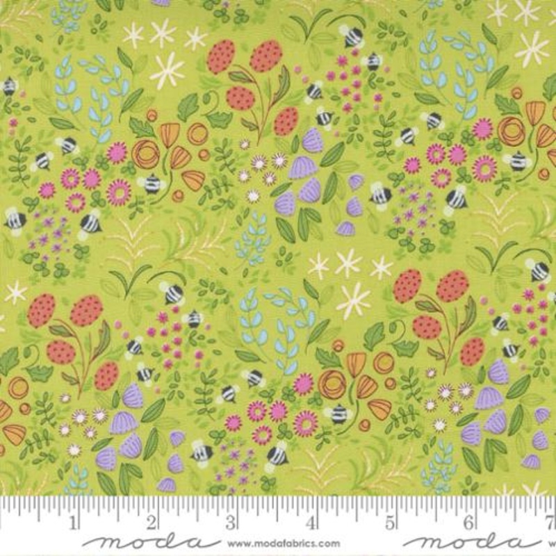 Wild Blossoms Collection Little Wild Things Cotton Fabric 48735 Sunlit