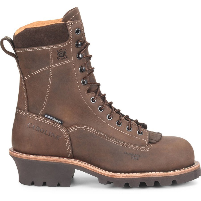 Men’s 8 inch Birch Composite Toe Logger Work Boots CA7522 8 D