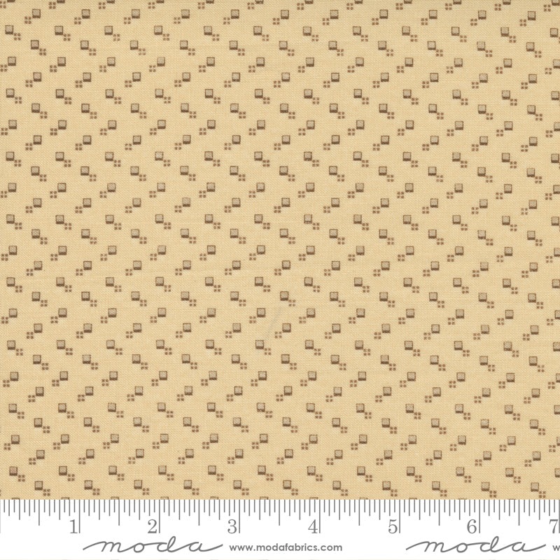 Adamstown Collection Squares Cotton Fabric 38135 Cream