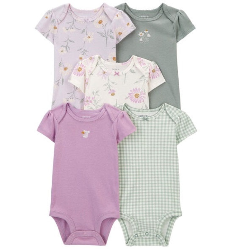 Baby Girl’s 5-Pack Floral Short-Sleeve Body suits 1R035910-999 PREEMIE