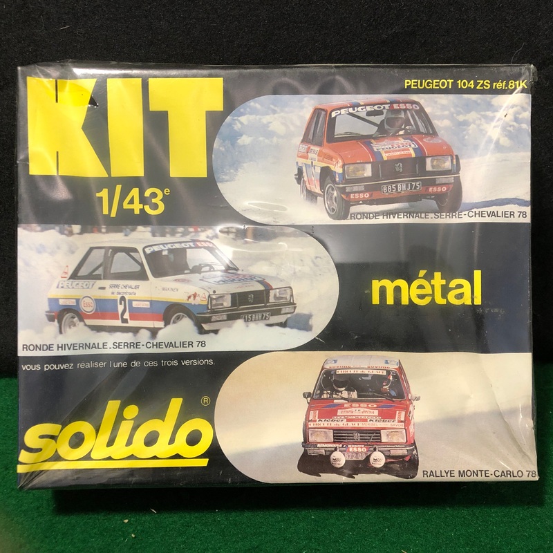Peugeot 104 ZS Rallye 1978 by Solido 1:43 Kit 3 Livery Options (81k)