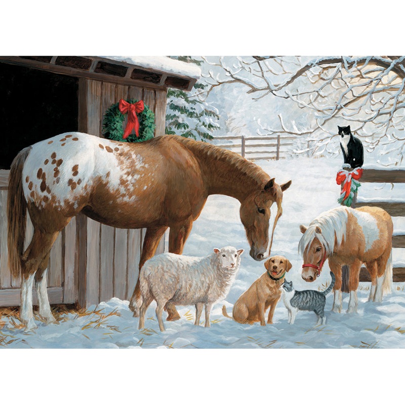 Winter Barnyard 350 Piece Puzzle 54604