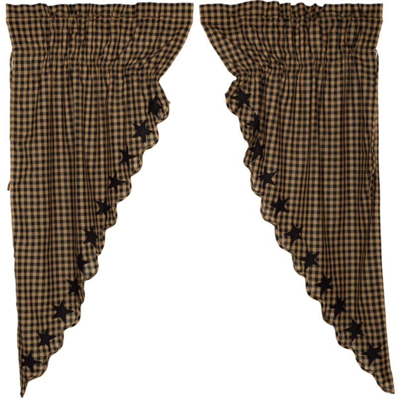 Black Star Curtains 20245 Prairie Pair 63x36x18″