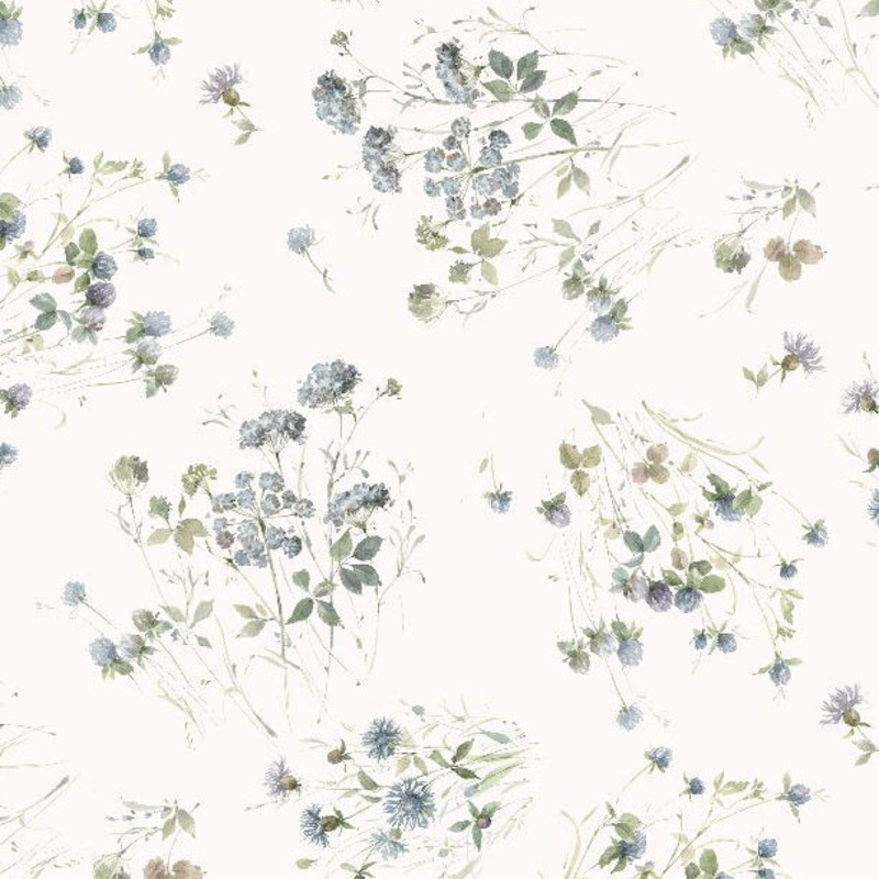 Au Naturel Collection Large Floral Cotton Fabric 17817 Ivory