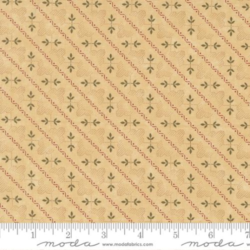 Wheatland Collection Arbor Vine Stripes Cotton Fabric 9794 Tan