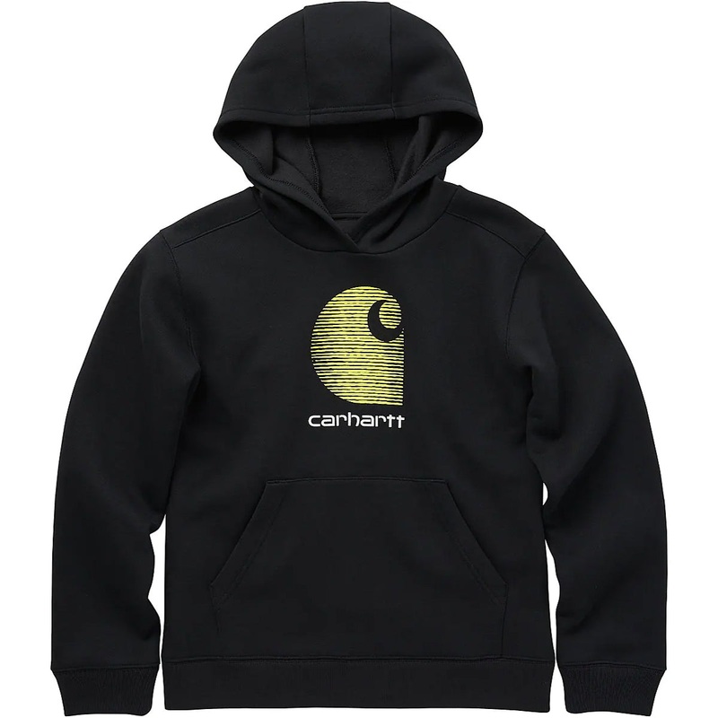 Youth Long Sleeve Cotton Fleece Hoodie CA6348 Black Small