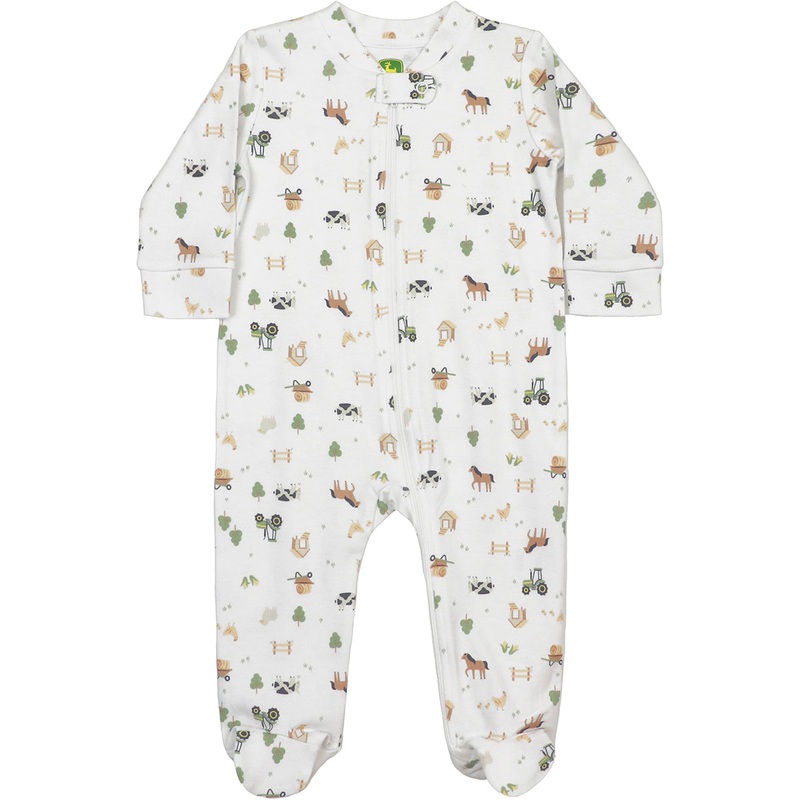 Baby Boys’ Long-Sleeve Farmland Zip Coverall J4R543WN 0/3 Months