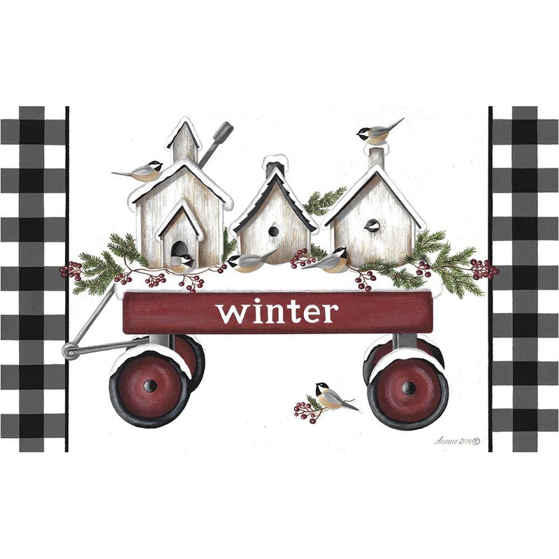 Winter Wagon Welcome Mat DS533
