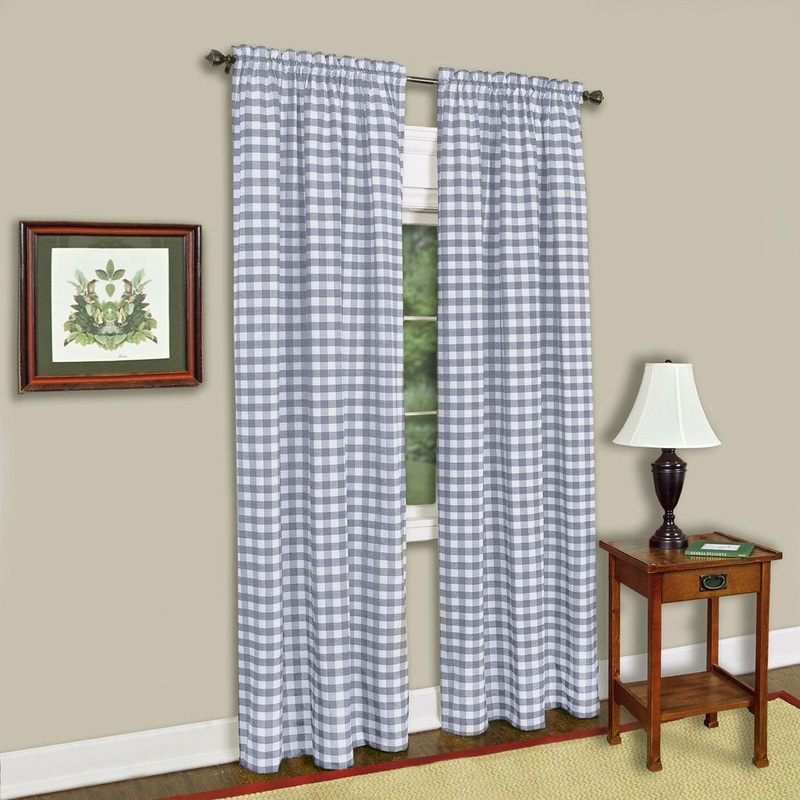 Buffalo Check Curtain – Panel 1605 Gray