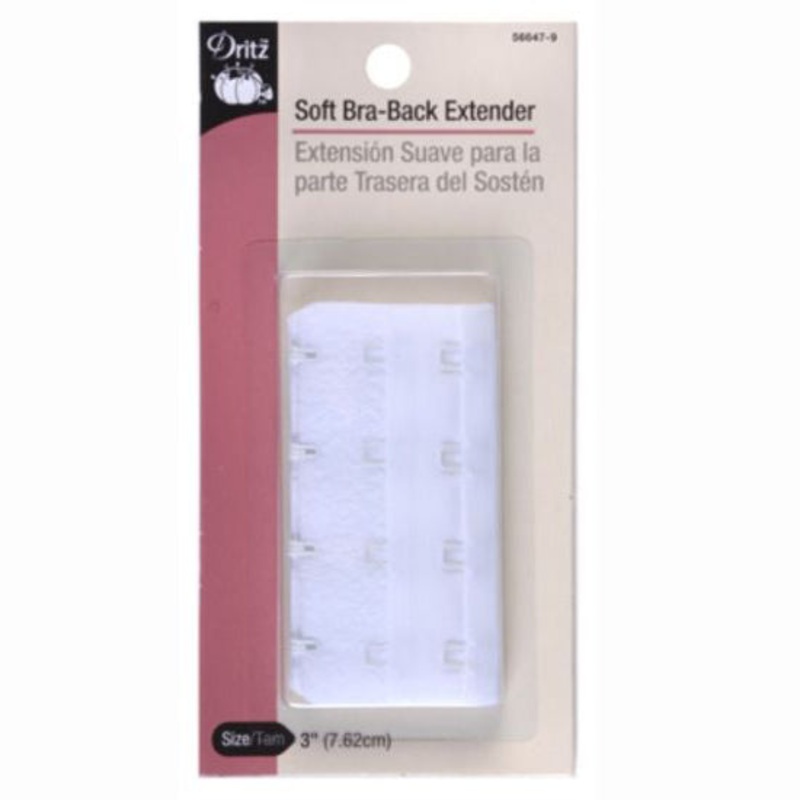 White Soft Bra Back Extender 4 Hook S-56647