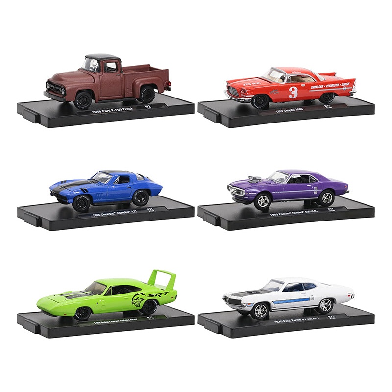“Auto-Drivers” Set of 6 pieces in Blister Packs Release 77 Limited Edition to 9600 pieces Worldwide 1/64 Diecast Model Cars by M2 Machines