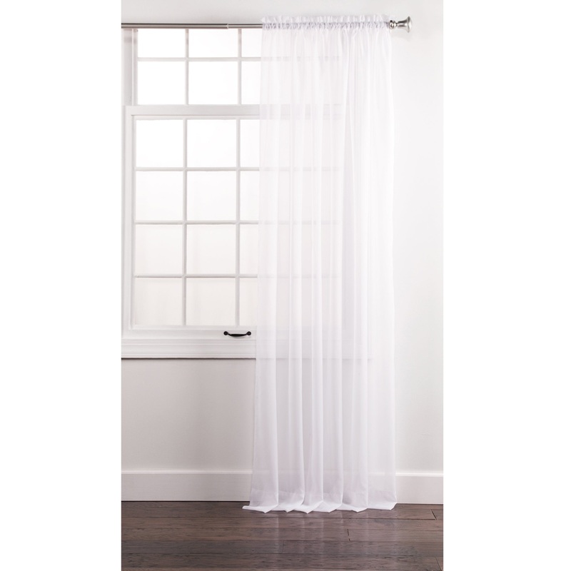 White Elegance Sheer Curtain Panel 60 x 24 inches