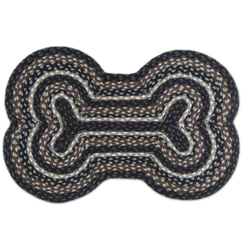Braided Dog Bone Rug DB Mocha 13 x 22 inches