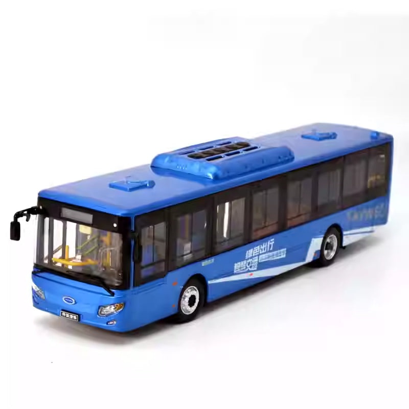 1:42 Nanjing King Long Skywell NJL6129EV (H12) electric public transport bus model  Alloy Simulation Bus Collectible Gift