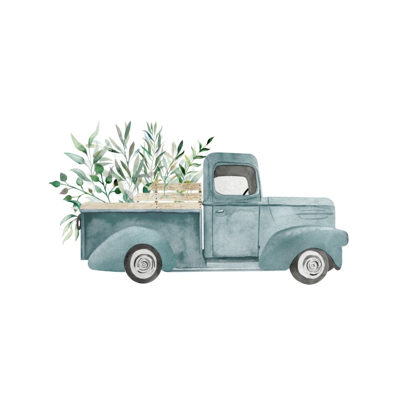 Blue Truck Sticker S010