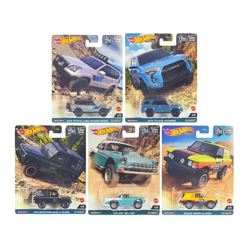 “HW Off Road” 5 piece Set “Car Culture” Series Diecast Model Cars by Hot Wheels