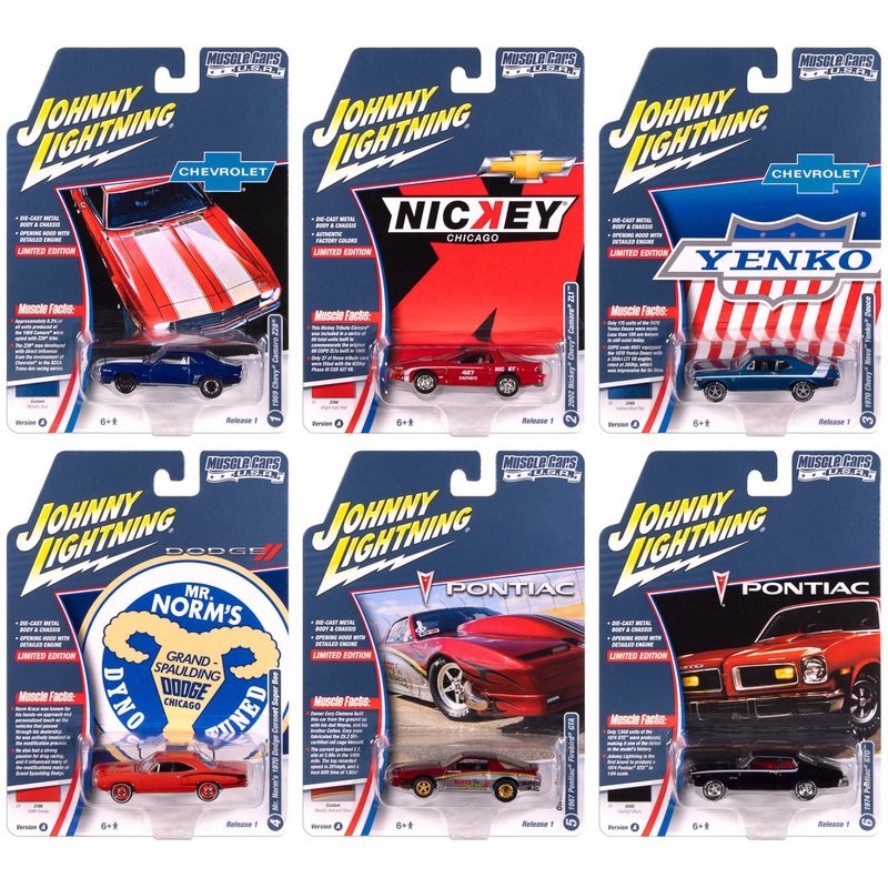 “PRE-ORDER” Johnny Lightning Muscle Cars USA 2025 Release 1 Set A (6-Car Sealed Case) 1:64 Diecast (DUE NOVEMBER 2025)