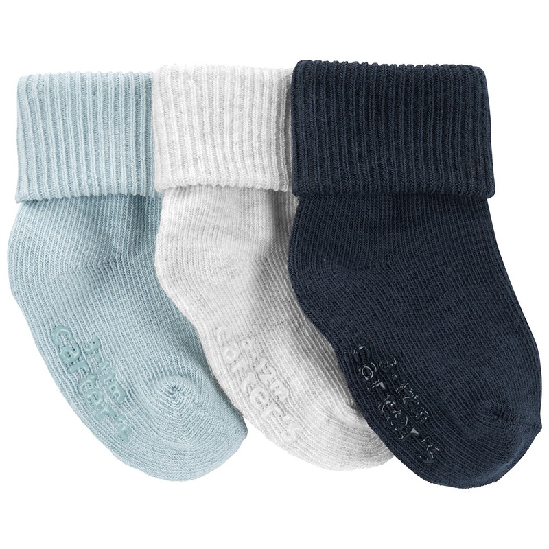 Baby 3-Pack Roll Cuff Booties 1N700310 Newborn