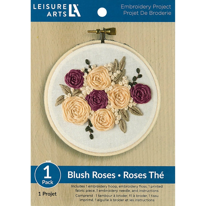 Blush Roses Embroidery Kit LEA57350