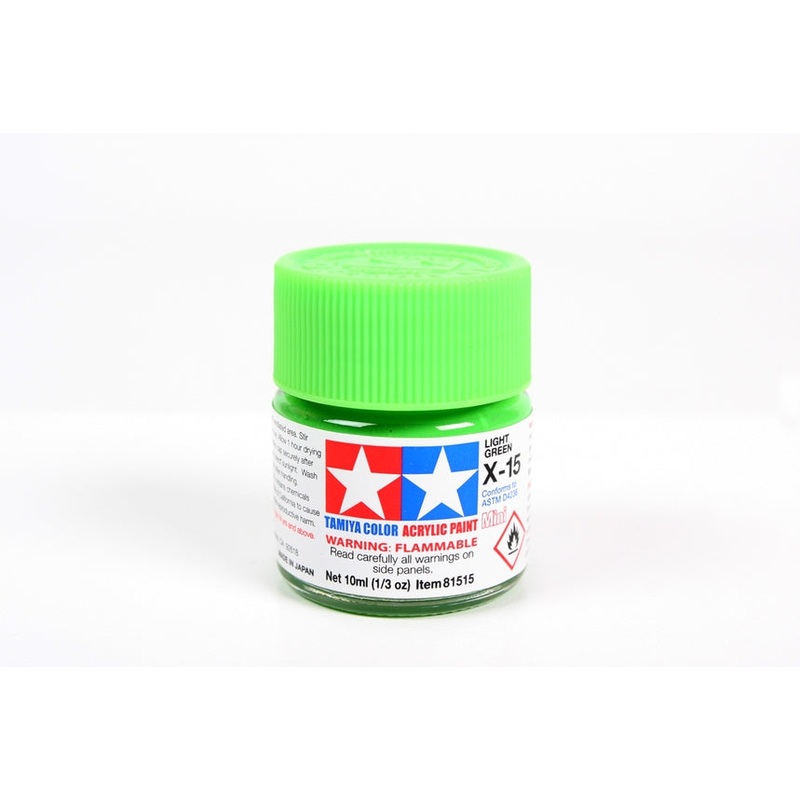 Tamiya Acrylic Mini X15, Light Green 10ml Bottle