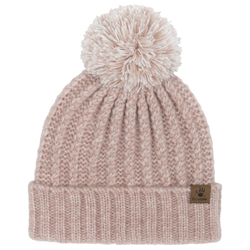 Women’s Two Tone Pom Beanie Knit Hat 11LKR03731
