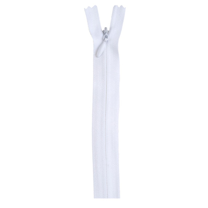 12,14-inch Invisible Zipper F84-14 White