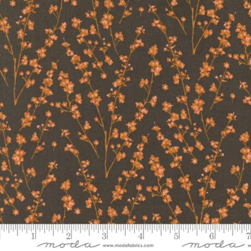 Acorn Hollow Collection Twiggy Florals Cotton Fabric 30765 Brown