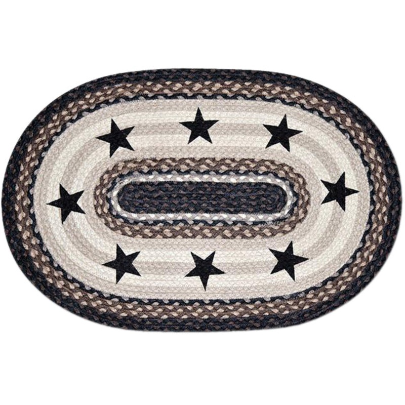 Braided Star Rug Mocha Frappuccino OP-313 20 x 30 inch
