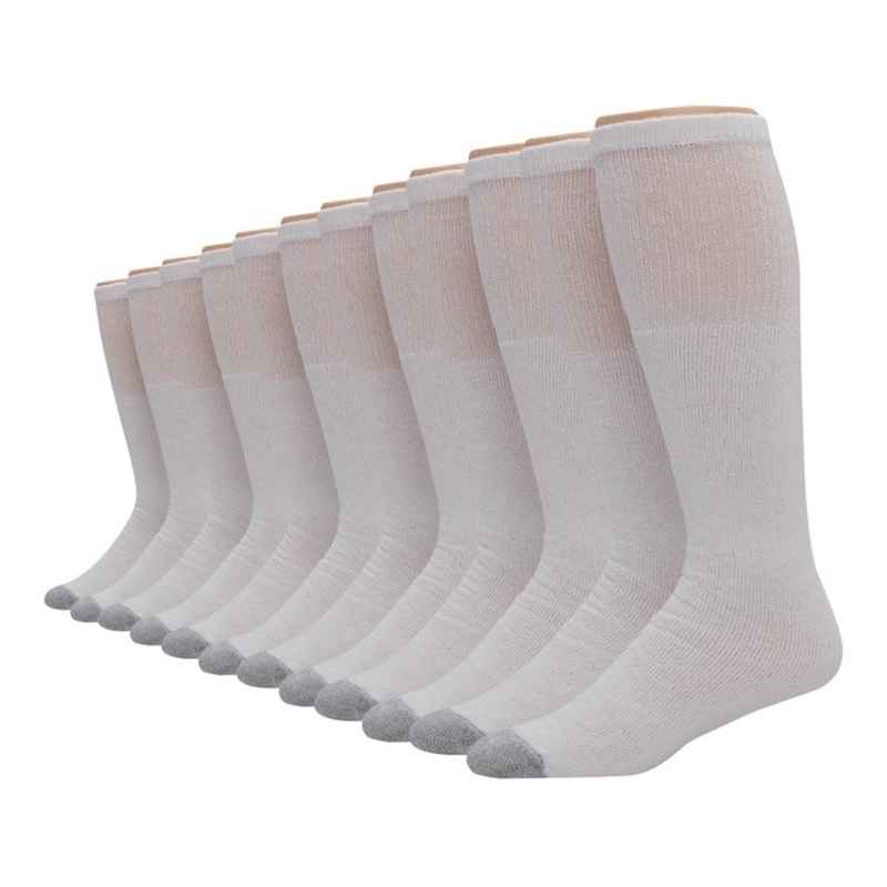 12-Pack Double Tough Men’s Tube Socks 180V12