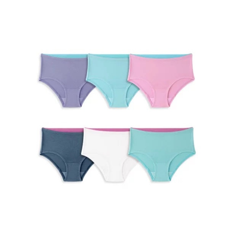 6-Pack Girls’ True Comfort 360 Stretch Briefs 6GSMORT 6