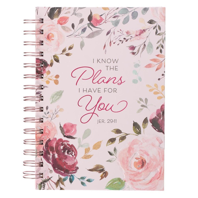 The Plans I Have for You Plum Floral Wirebound Journal – Jeremiah 29:11 JLW132