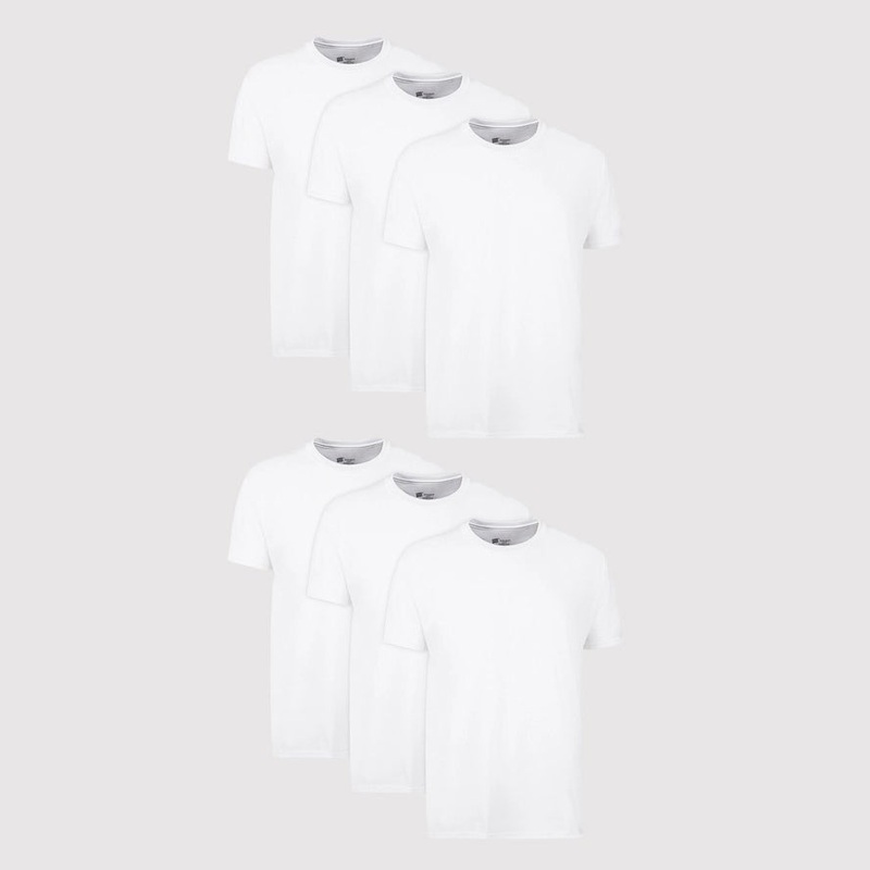 6-Pack Men’s White Undershirts 2135P6 Small