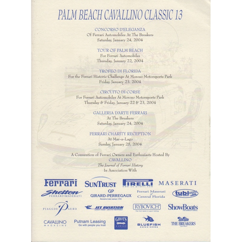 Cavallino Classic 2004 Program