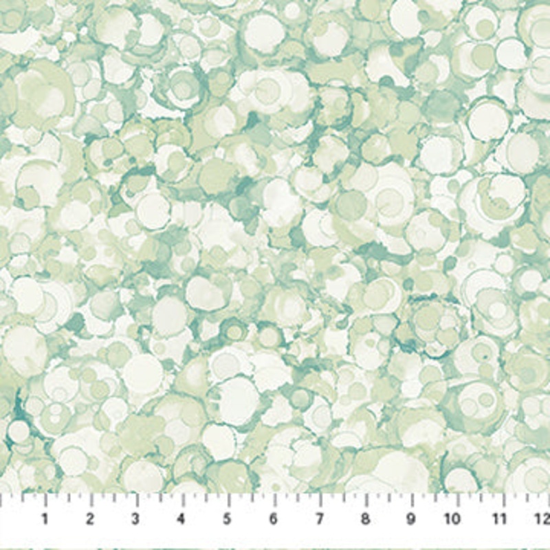 Autumn Breeze Collection Watercolor Design Cotton Fabric DP28062-61 Green