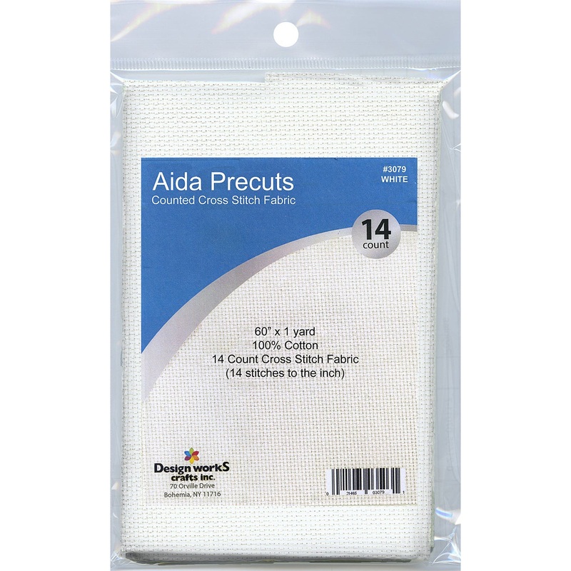 White Aida Cloth 14-Count Gold Quality 3079