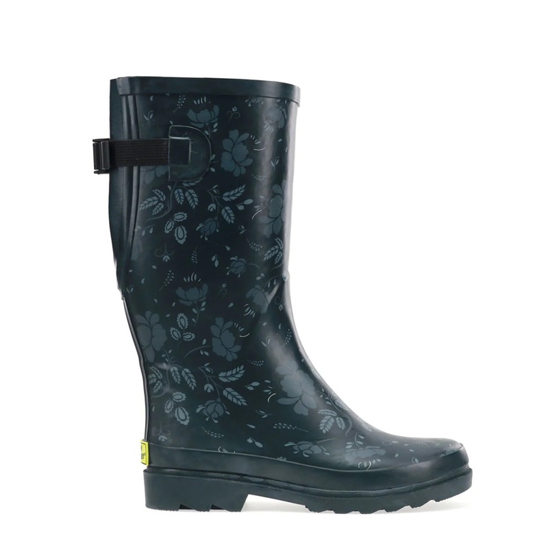 Women’s Tall Feminine Floral Wide Calf Rain Boot 2100245B Default Title 6 Medium