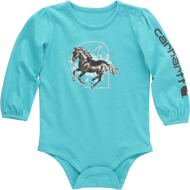 Baby Girls’ Long-Sleeve Horse Bodysuit CA7084 3 Months