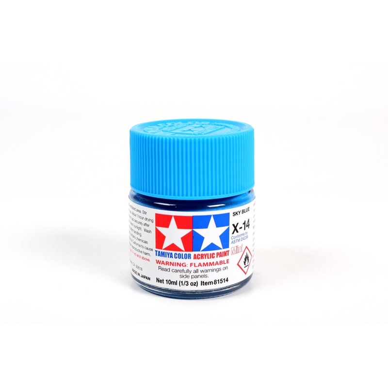 Tamiya Acrylic Mini X14, Sky Blue 10ml Bottle