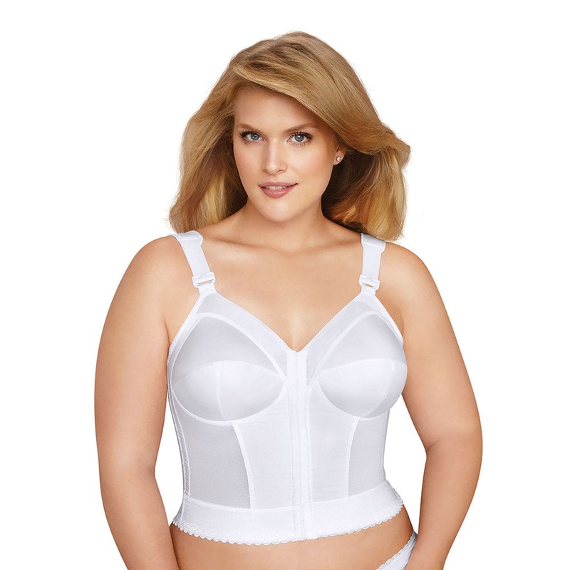 Women’s Slimming Wireless Back & Posture Support Longline Bra with Front Closure 5107530 36B