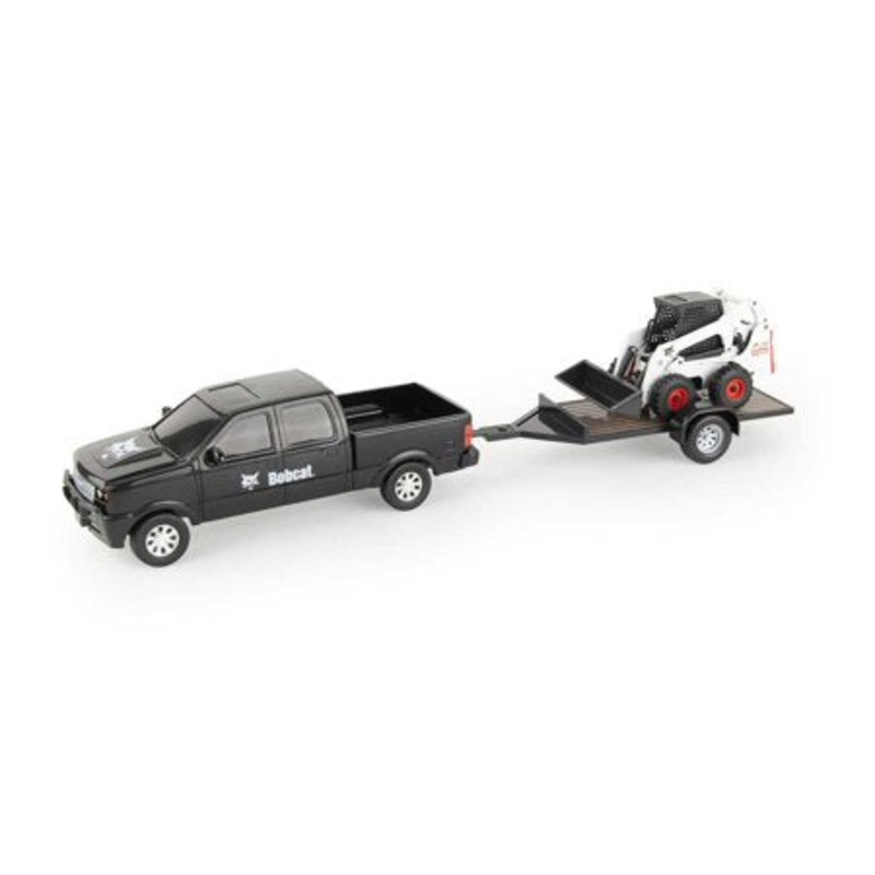 1:32 Bobcat S450 Skid Loader with Pickup and Trailer 47393