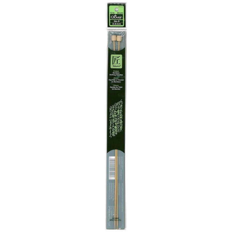 Bamboo Single Point Knitting Needles CL-3012 0 (2mm; 13″ long)