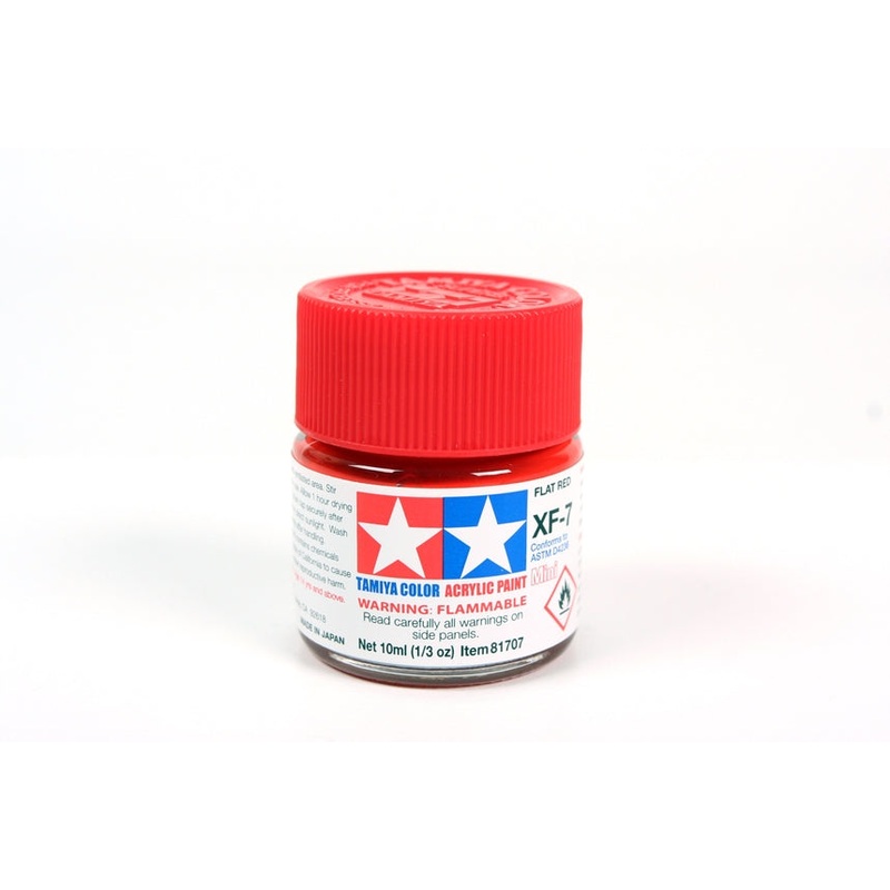 Tamiya Acrylic Mini XF7, Flat Red 10ml Bottle