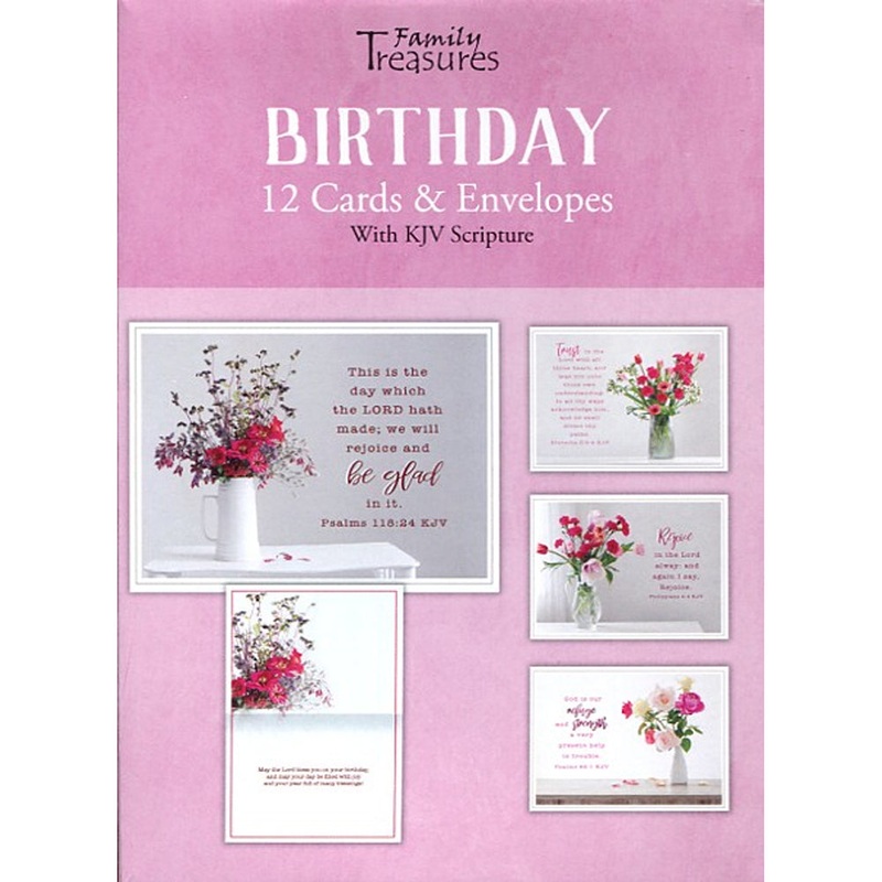 Vase of Cheer Birthday Boxed Cards FT22683