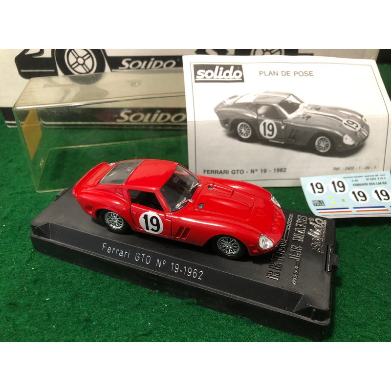 Ferrari 250 GTO 1962 N 19 by Solido Retro Le Mans (2403)