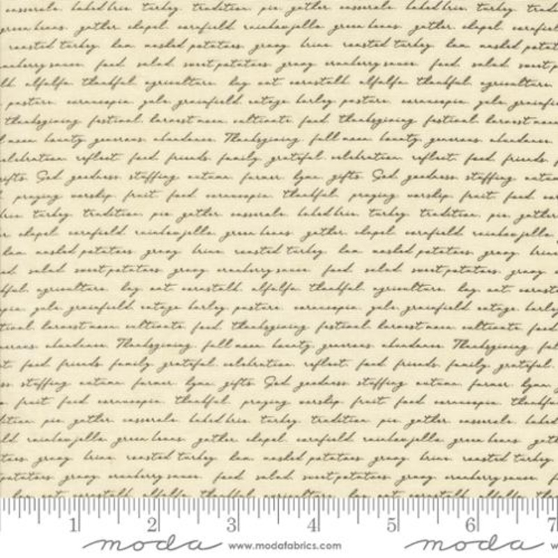 Acorn Hollow Collection Campfire Text Cotton Fabric 30767 Natural
